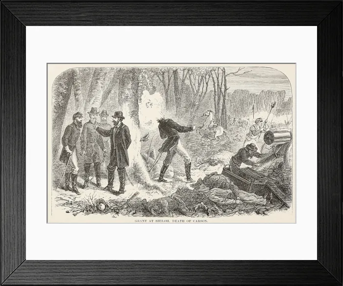Framed Print : US Civil War. General Ulysses Grant at the Battle of Shiloh (aka Battle of Pittsburg Landing), April 6-7, 1862 Framed Print : US Civil War. General Ulysses Grant at the Battle of Shiloh (aka Battle of Pittsburg Landing), April 6-7, 1862