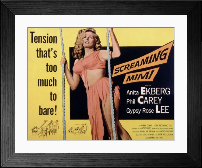 Framed Print : SCREAMING MIMI, Anita Ekberg, 1958
