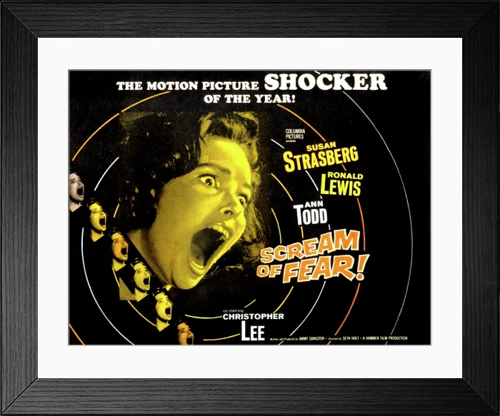 Framed Print : SCREAM OF FEAR, (aka TASTE OF FEAR), Susan Strasberg, 1961