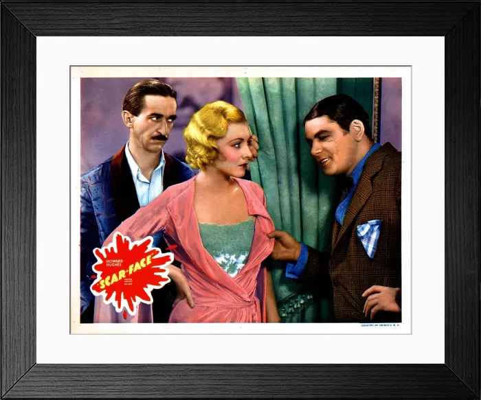 Framed Print : SCARFACE, from left, Osgood Perkins, Karen Morley, Paul Muni, 1932