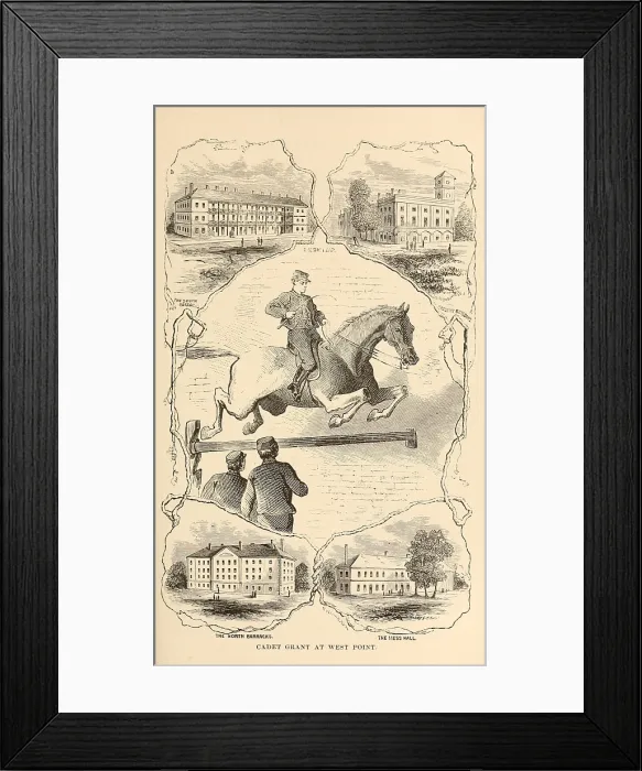 Framed Print : Scenes of West Point, where Ulysses Grant received a military and engineering education from 1839 to 1843 Framed Print : Scenes of West Point, where Ulysses Grant received a military and engineering education from 1839 to 1843