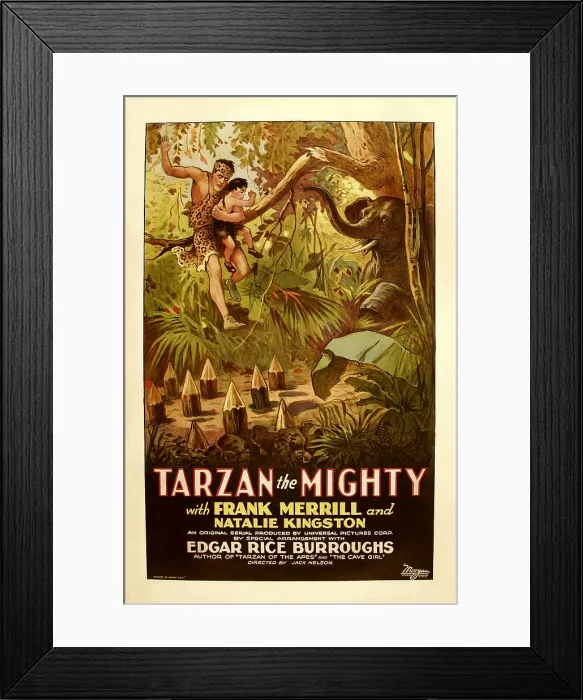 Framed Print : TARZAN THE MIGHTY, Frank Merrill, 1928