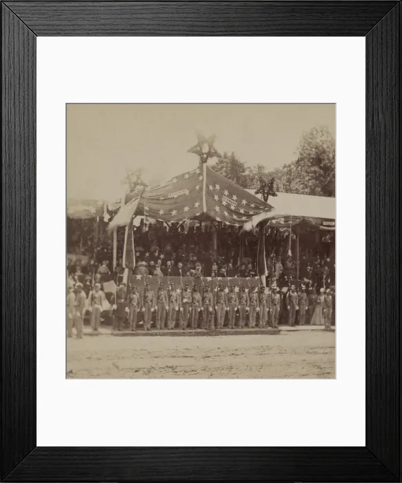 Framed Print : US Civil War. Grand Review of the Army, May 23-24, 1865. At left, in the reviewing stand is Julia Grant (blurred), and Gen