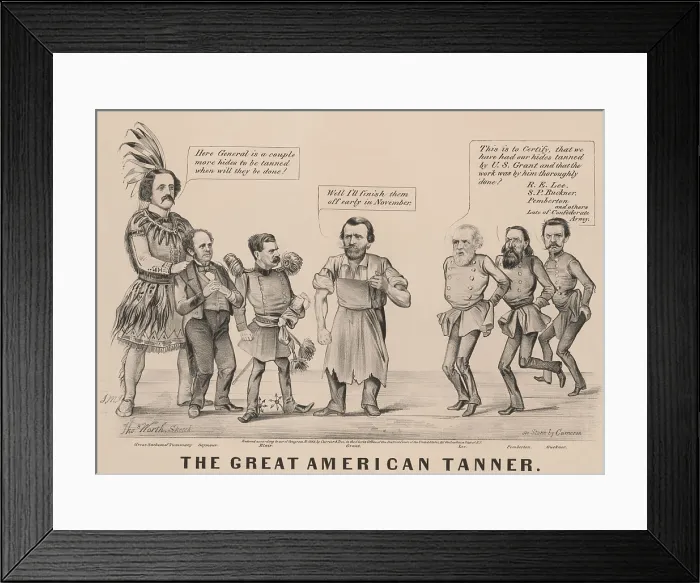 Framed Print : Humorous political cartoon promoting the election of Gen. Ulysses Grant in 1868