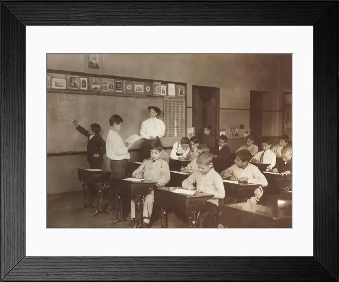Framed Print : Newly arrived young immigrants receive Special education in a Steamer Classes in Boston, Massachusetts Framed Print : Newly arrived young immigrants receive Special education in a Steamer Classes in Boston, Massachusetts