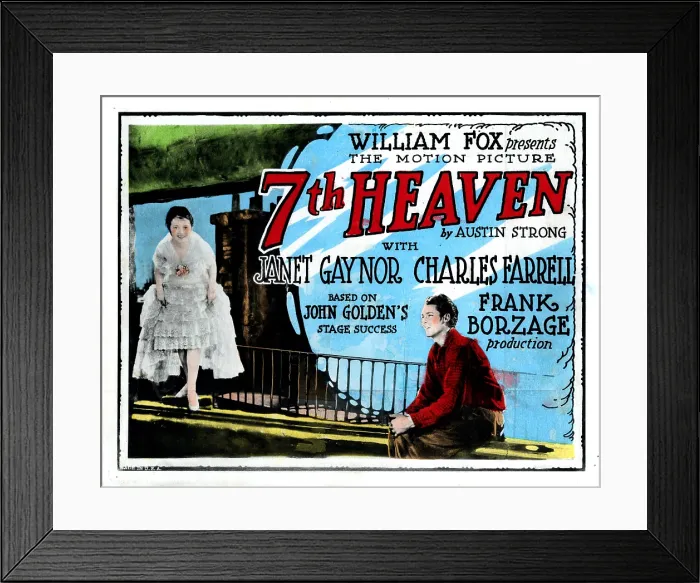 Framed Print : 7th HEAVEN, (aka SEVENTH HEAVEN), from left, Janet Gaynor, Charles Farrell, 1927, TM & copyright 20th Century Fox Film Corp. / courtesy Everett Collection Framed Print : 7th HEAVEN, (aka SEVENTH HEAVEN), from left, Janet Gaynor, Charles Farrell, 1927, TM & copyright 20th Century Fox Film Corp. / courtesy Everett Collection