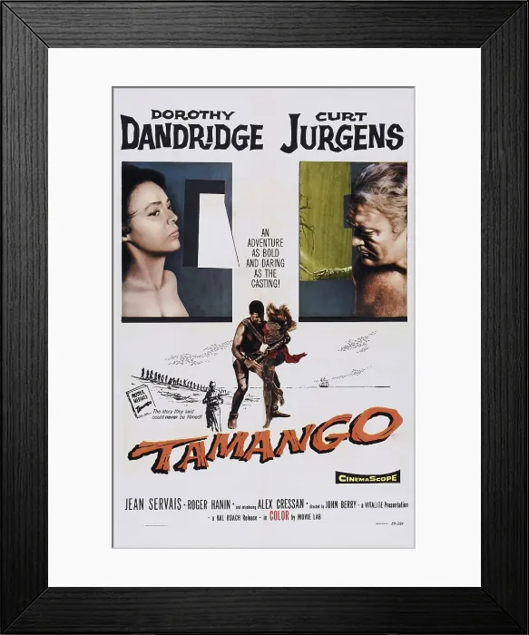 Framed Print : TAMANGO, from left: Dorothy Dandridge, Curt Jurgens, 1958