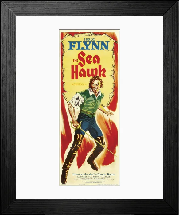 Framed Print : THE SEA HAWK, Errol Flynn, 1940 Framed Print : THE SEA HAWK, Errol Flynn, 1940
