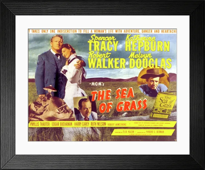 Framed Print : THE SEA OF GRASS, Spencer Tracy, Katharine Hepburn, Melvyn Douglas, Robert Walker, 1947 Framed Print : THE SEA OF GRASS, Spencer Tracy, Katharine Hepburn, Melvyn Douglas, Robert Walker, 1947
