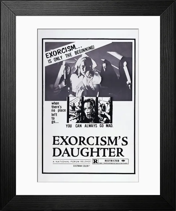 Framed Print : EXORCISM'S DAUGHTER, (aka LAS MELANCOLICAS), US poster art, Analia Gade (center), 1974 Framed Print : EXORCISM'S DAUGHTER, (aka LAS MELANCOLICAS), US poster art, Analia Gade (center), 1974