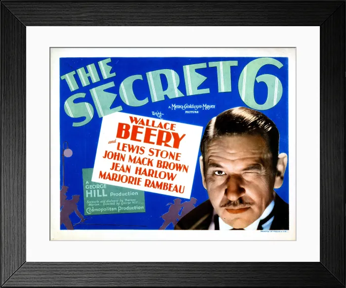 Framed Print : THE SECRET SIX, Wallace Beery, 1931 Framed Print : THE SECRET SIX, Wallace Beery, 1931
