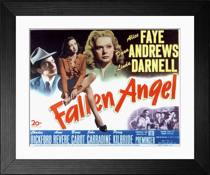 Framed Print : FALLEN ANGEL, Dana Andrews, Linda Darnell, Alice Faye, 1945. TM and Copyright 20th Century Fox Film Corp. All rights reserved. Courtesy: Everett Collection