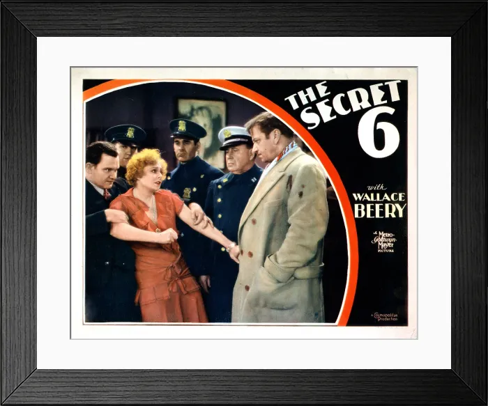 Framed Print : THE SECRET SIX, from left, Paul Hurst, Marjorie Rambeau, DeWitt Jennings, Wallace Beery, 1931