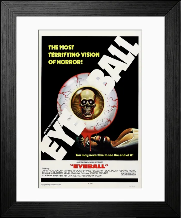 Framed Print : EYEBALL, (aka GATTI ROSSI IN UN LABIRINTO DI VETRO), US poster, 1975
