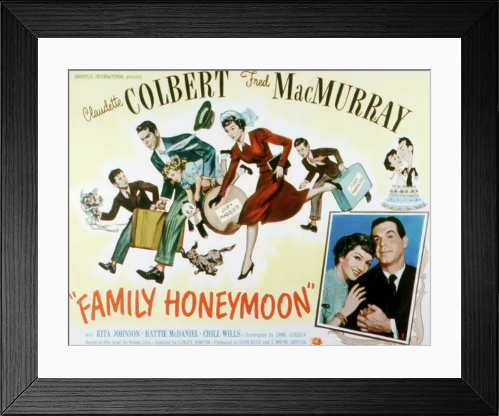 Framed Print : FAMILY HONEYMOON, Fred MacMurray, Claudette Colbert, Jimmy Hunt, Gigi Perreau, Peter Miles, 1949 Framed Print : FAMILY HONEYMOON, Fred MacMurray, Claudette Colbert, Jimmy Hunt, Gigi Perreau, Peter Miles, 1949