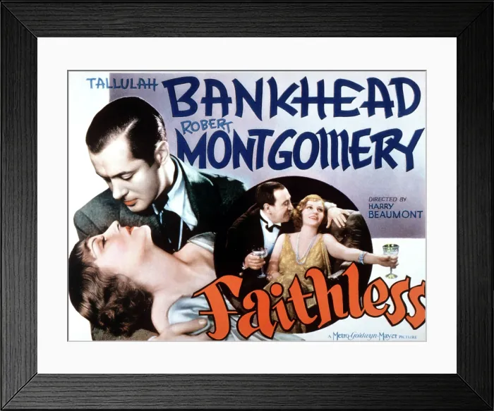 Framed Print : FAITHLESS, Tallulah Bankhead, Robert Montgomery, Hugh Herbert, 1932
