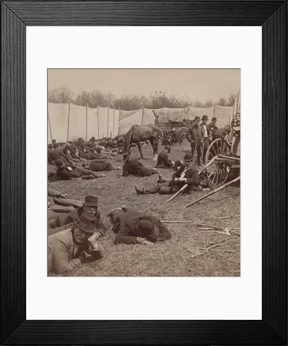 Framed Print : Gen. Coxey's marchers, officially named Army of the Commonwealth in Christ. Detractors called them tramps, bums, the ragamuffin pageant, etc