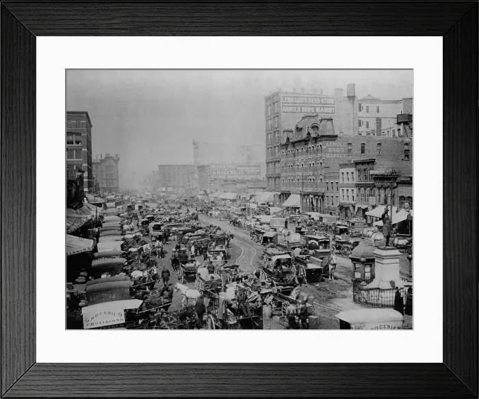 Framed Print : Chicago's Haymarket Square in 1893 Framed Print : Chicago's Haymarket Square in 1893
