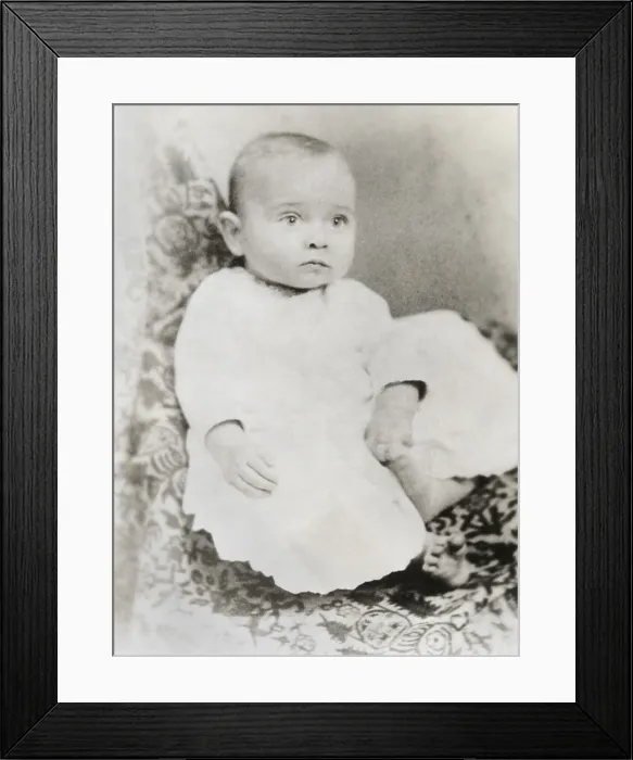 Framed Print : Future President Harry Truman as a baby. He was born in Lamar, Missouri on May 8, 1884 (BSLOC_2018_2_11)