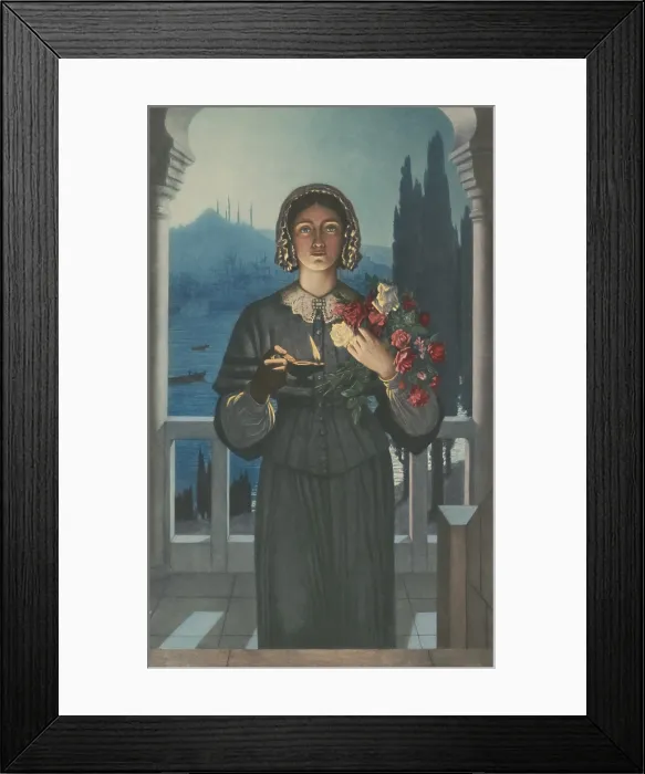Framed Print : The Lady with the Lamp, 1933, shows Florence Nightingale at Scutari