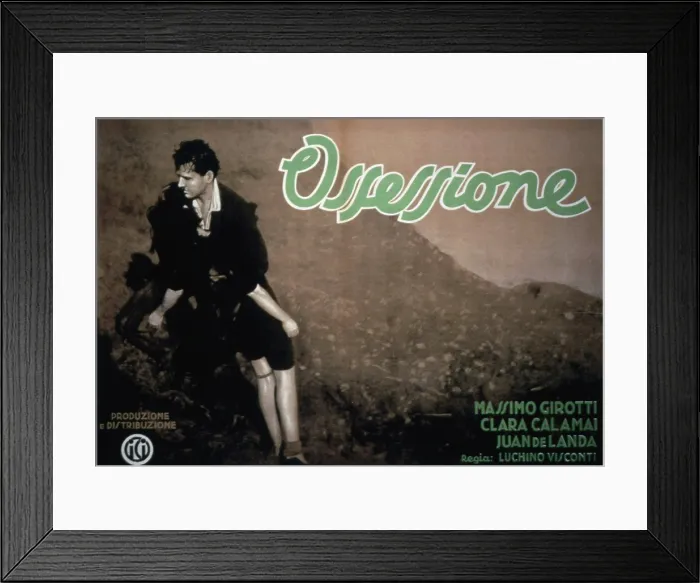 Framed Print : OSSESSIONE, Clara Calamai, Massimo Girotti, 1943