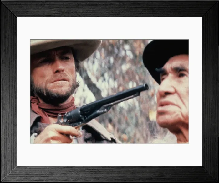 Framed Print : THE OUTLAW JOSEY WALES, Clint Eastwood, Chief Dan George, 1976