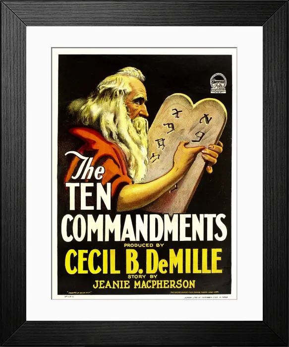 Framed Print : THE TEN COMMANDMENTS, Theodore Roberts, 1923