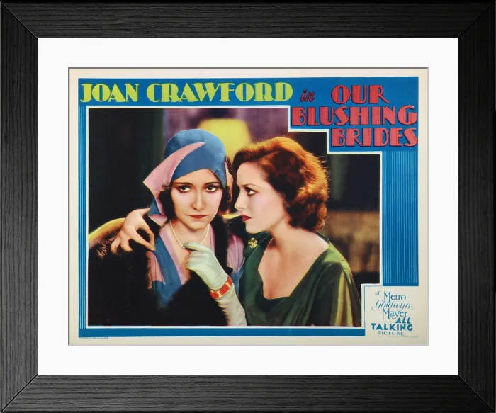 Framed Print : OUR BLUSHING BRIDES, US lobbycard, from left: Dorothy Sebastian, Joan Crawford, 1930