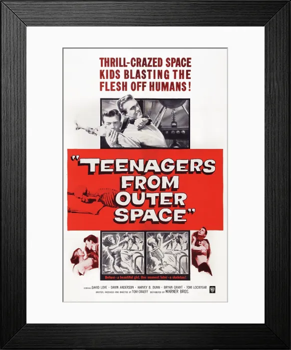 Framed Print : TEENAGERS FROM OUTER SPACE, US poster art, 1959 Framed Print : TEENAGERS FROM OUTER SPACE, US poster art, 1959