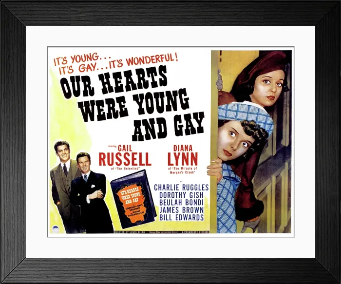 Framed Print : OUR HEARTS WERE YOUNG AND GAY, Diana Lynn, Gail Russell, 1944 Framed Print : OUR HEARTS WERE YOUNG AND GAY, Diana Lynn, Gail Russell, 1944