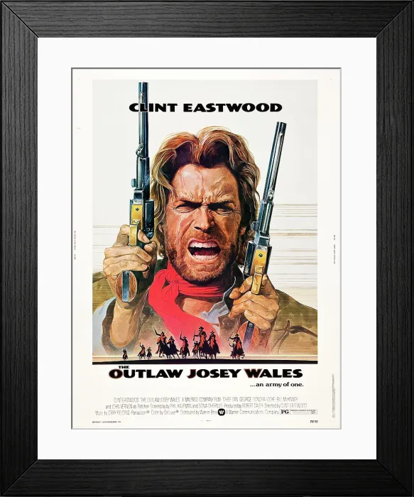 Framed Print : THE OUTLAW JOSEY WALES, Clint Eastwood, 1976