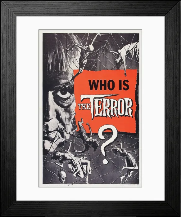 Framed Print : THE TERROR, Boris Karloff on 1 sheet advance teaser poster art, 1963