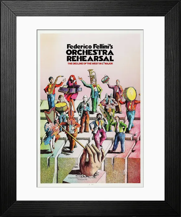 Framed Print : ORCHESTRA REHEARSAL, (aka PROVA D'ORCHESTRA), US poster, 1978, New Yorker / courtesy Everett Collection Framed Print : ORCHESTRA REHEARSAL, (aka PROVA D'ORCHESTRA), US poster, 1978, New Yorker / courtesy Everett Collection