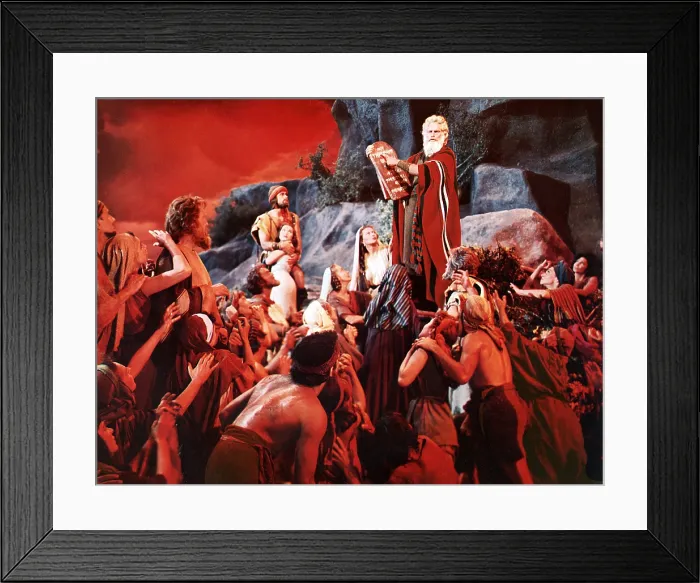 Framed Print : THE TEN COMMANDMENTS, John Derek, Debra Paget, Yvonne De Carlo, Charlton Heston, 1956