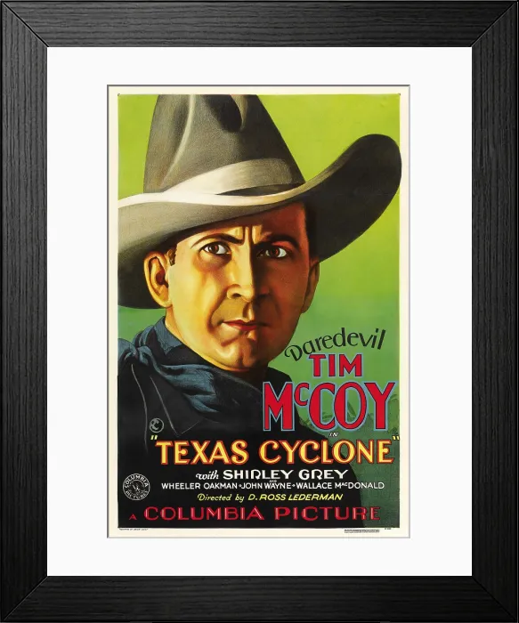 Framed Print : TEXAS CYCLONE, Tim McCoy, 1932