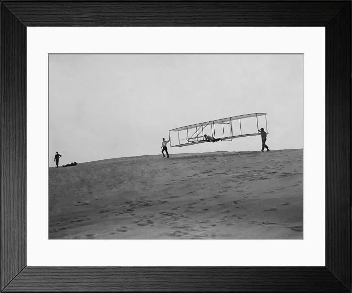 Framed Print : Wright Brothers glider with a single vertical rudder before its flight, Oct. 10, 1902 Framed Print : Wright Brothers glider with a single vertical rudder before its flight, Oct. 10, 1902