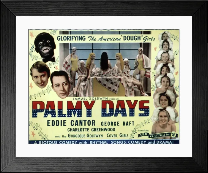 Framed Print : PALMY DAYS, Eddie Cantor, Charlotte Greenwood, George Raft, 1931
