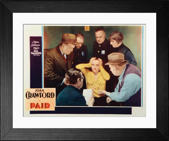 Framed Print : PAID, US lobbycard, center: Joan Crawford, 1930