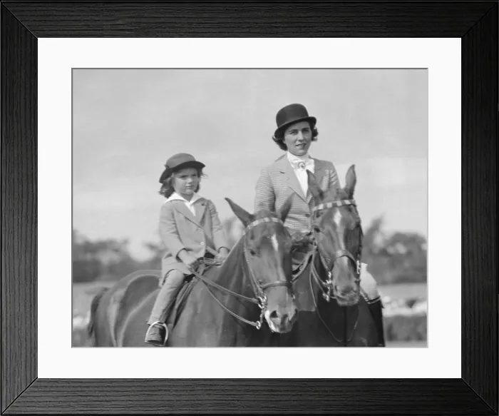Framed Print : Jacqueline Bouvier with her mother Janet at the Sixth Annual South Hampton Riding and Hunt Club horse show. They won the family class third prize (BSLOC_2020_2_151) Framed Print : Jacqueline Bouvier with her mother Janet at the Sixth Annual South Hampton Riding and Hunt Club horse show. They won the family class third prize (BSLOC_2020_2_151)