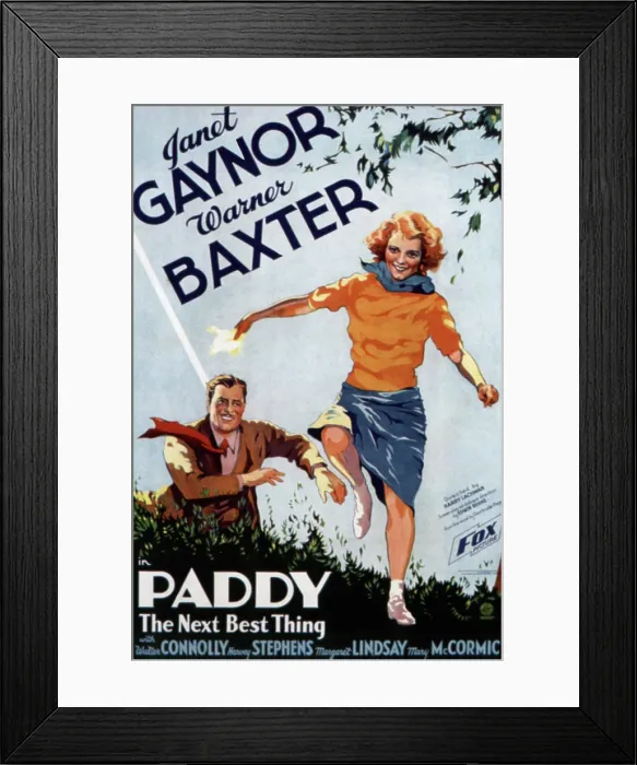 Framed Print : PADDY, THE NEXT BEST THING, Warner Baxter, Janet Gaynor, 1933, TM and copyright 20th Century Fox Film Corp. All rights reserved / Courtesy: Everett Collection Framed Print : PADDY, THE NEXT BEST THING, Warner Baxter, Janet Gaynor, 1933, TM and copyright 20th Century Fox Film Corp. All rights reserved / Courtesy: Everett Collection