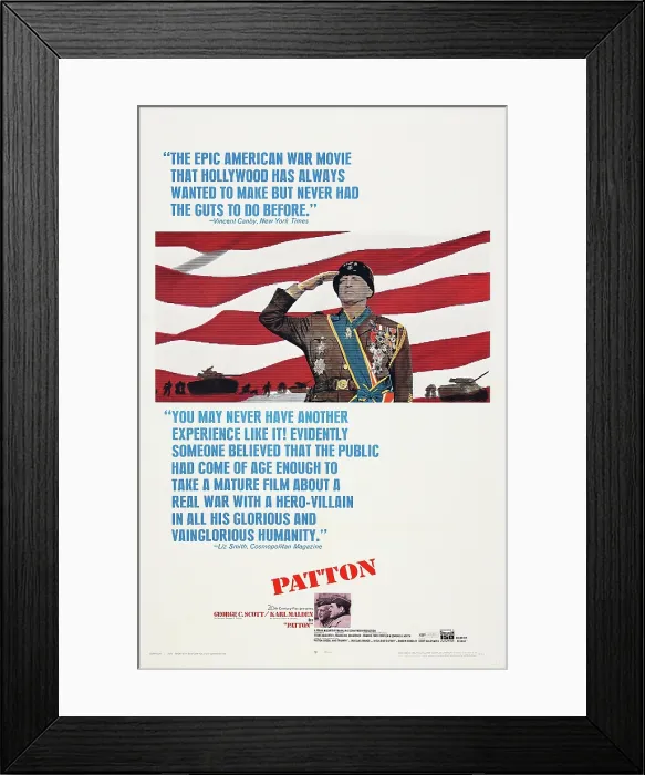 Framed Print : PATTON, US poster art, George C. Scott, 1970, TM and Copyright 20th Century Fox Film Corp. All rights reserved, Courtesy: Everett Collection
