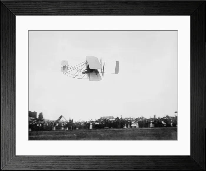 Framed Print : Wright Model A airplane flying above spectators at Army trial flights at Fort Meyer, Virginia, 1908 Framed Print : Wright Model A airplane flying above spectators at Army trial flights at Fort Meyer, Virginia, 1908