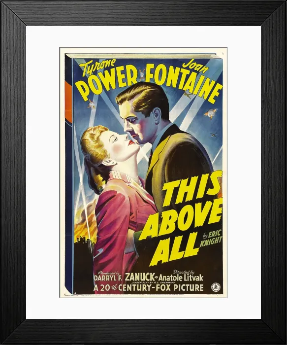 Framed Print : THIS ABOVE ALL, from left: Joan Fontaine, Tyrone Power, 1942, TM and Copyright 20th Century Fox Film Corp. All rights reserved. / courtesy Everett Collection