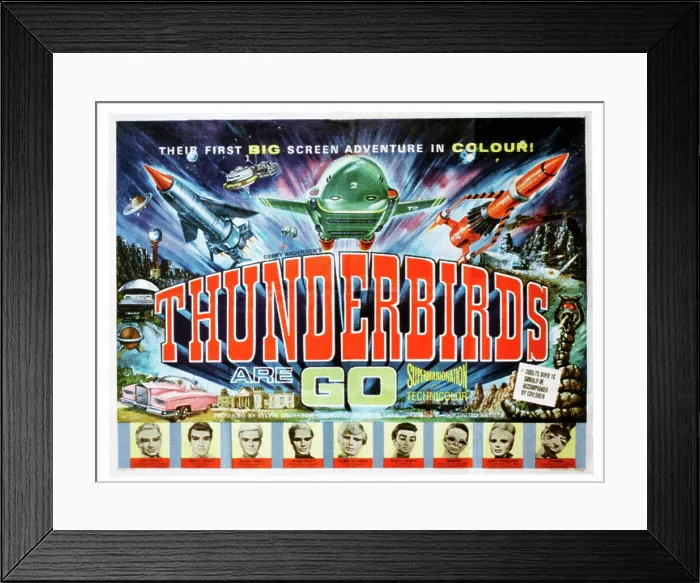 Framed Print : THUNDERBIRDS ARE GO!, UK poster art, 1966 Framed Print : THUNDERBIRDS ARE GO!, UK poster art, 1966