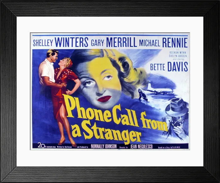 Framed Print : PHONE CALL FROM A STRANGER, Bette Davis, 1952. TM and Copyright (c) 20th Century Fox Film Corp. All rights reserved. Courtesy: Everett Collection