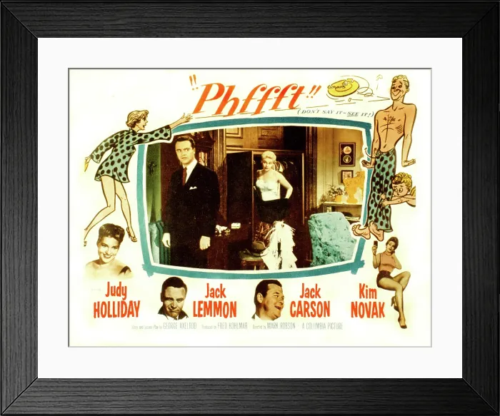 Framed Print : PHFFFT, bottom from left: Judy Holliday, Jack Lemmon, Jack Carson, Kim Novak, center from left: Jack Lemmon, Judy Holliday, 1954