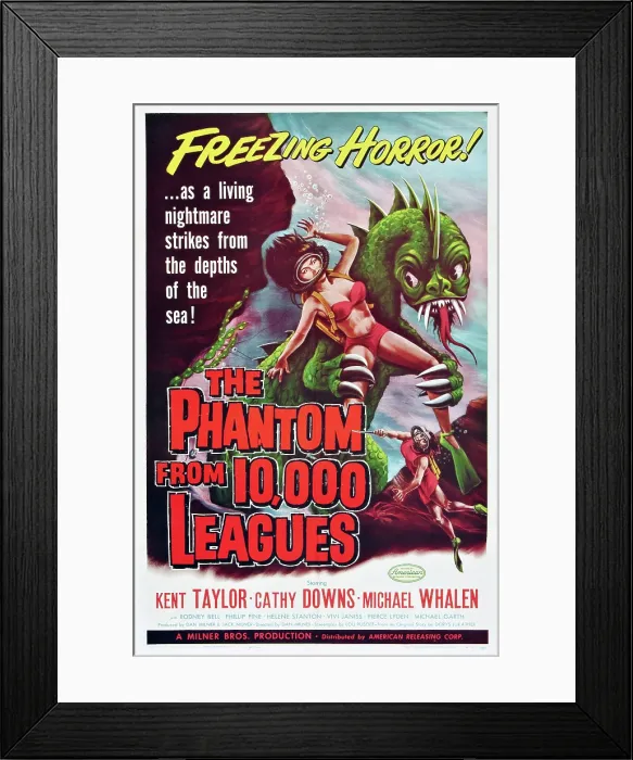 Framed Print : THE PHANTOM FROM 10, 000 LEAGUES, US poster art, 1956 Framed Print : THE PHANTOM FROM 10, 000 LEAGUES, US poster art, 1956