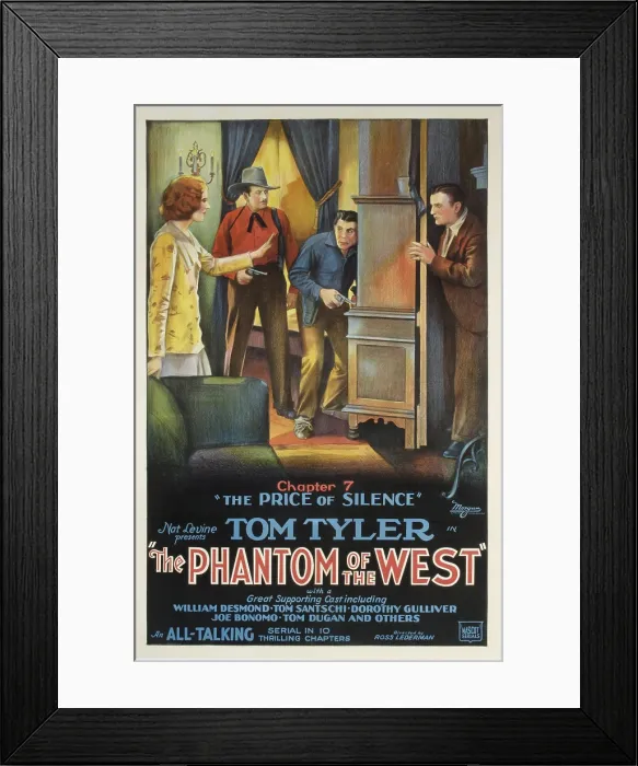 Framed Print : THE PHANTOM OF THE WEST, Tom tyler, 1931, Chapter 7: The Price of Silence