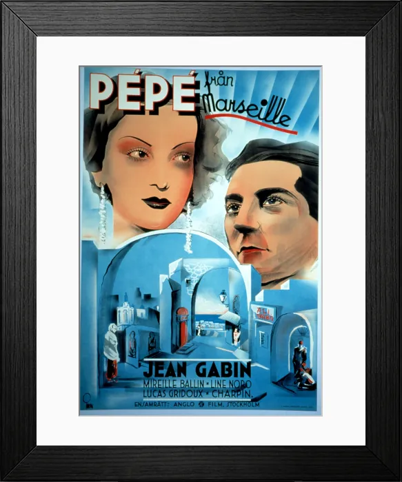 Framed Print : PEPE LE MOKO, Jean Gabin, 1937 Framed Print : PEPE LE MOKO, Jean Gabin, 1937