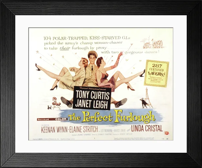 Framed Print : THE PERFECT FURLOUGH, Janet Leigh, Tony Curtis, Linda Cristal, 1959 Framed Print : THE PERFECT FURLOUGH, Janet Leigh, Tony Curtis, Linda Cristal, 1959